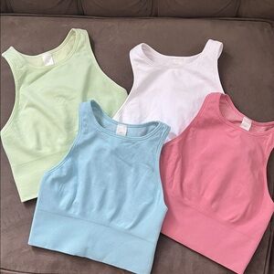 Avocado Crop athletic Sport Bra Bundle NWOT